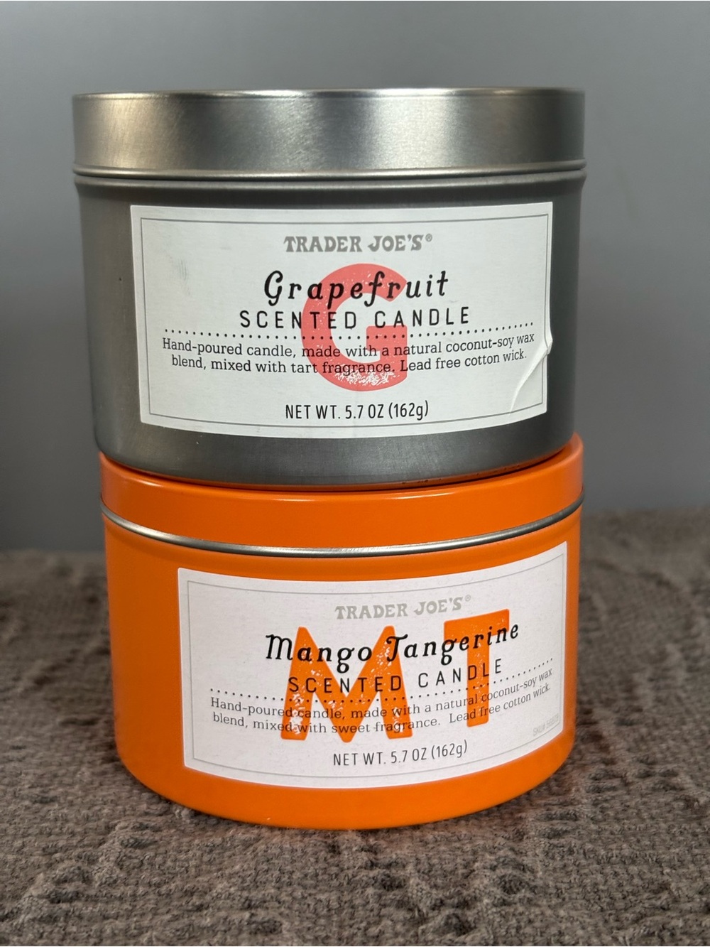 Trader Joe’s Metal Tin Candle - Mango Tangerine and Grapefruit